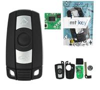 FSK Clé radio 868 MHz 3 boutons compatible avec BMW Série 1 E81 E82 E87 E88 Série 3 E90 E91 E92 E93 Série 5 E60 Série 6 E63 E64 X5 E70 Z4 E89 X6 E71 E72 X1 E8 4 clés de voiture M3 M5 M6 Série 7 E65