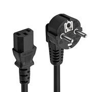 FSKE 1.8M C13 CEE 7/7 SCHUKO-C13 Câble d'alimentation,3 Pin AC Cordon électrique Secteur pour Ordinateur Portable,moniteurs de PC,scanners,télévision,imprimante