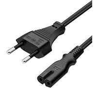 FSKE Câble d'alimentation IEC C7 2M Noir, Euro Fiche vers Figure 8 Cordon d'alimentation pour Samsung Philips LG Sony TV, PS4, PS5,Xbox,PC Monitor, DVD, Imprimante