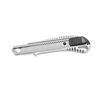 FSKTW118 Cutter métallique professionnel extra résistant fabriqué en aluminium, lame en acier inoxydable de 18 mm, système de verrouillage et lames interchangeables