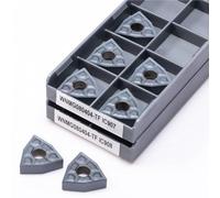 FSLMEIL 10 pièces WNMG080404 WNMG080408 TF IC907/IC908 Outils de Tournage externes Insertion de carbure Outil de Tour Insertion de Tournage Outil de Coupe CNC(WNMG080404 TF IC907)