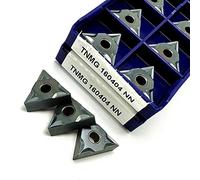 FSLMEIL Inserts en carbure PVD TNMG160404 NN LT10, Outil de Tournage Externe, Outil de Coupe CNC de Haute qualité, Insertion de Tour 10 pièces(TNMG160404 NN LT10)