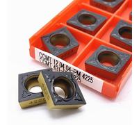 FSLMEIL Outil en carbure CCMT120404 CCMT120408 PM 4225, Outils de Tour CNC, Outil de Coupe de Haute qualité CCMT 120404, Inserts de Tournage CCMT 120404(CCMT120404 4225,Red)
