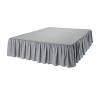 FSLQNX Jupes de Lit Bed Sheet Connect Bed Skirt Together Solid Color Microfiber Fabric Ruffled 14 inch Deep Bedspread(100 * 190+36cm)