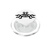 FSM T-Shirt avec Logo Athéisme Flying Spaghetti Monster Noir PopSockets PopGrip pour MagSafe
