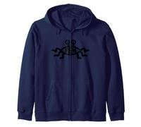 FSM T-Shirt avec Logo Athéisme Flying Spaghetti Monster Noir Sweat à Capuche