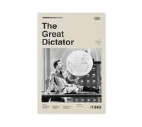 FSMFBGD Poster du film The Great Dictator - Affiche du film Charlie Chaplin - Décoration de chambre à coucher, bureau, cadeau (60 x 90 cm)