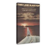 FSMFBGD Poster du film Two Lane Blacktop sur toile - Décoration murale pour salon, chambre à coucher - 40 x 60 cm