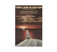FSMFBGD Poster du film Two Lane Blacktop sur toile - Décoration murale pour salon, chambre à coucher - 50 x 75 cm