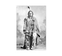FSMFBGD Poster sur toile 1885 Sioux Chief Sitting Bull - Décoration murale pour salon, chambre à coucher - 40 x 60 cm