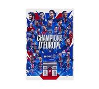 FSMFBGD Poster sur toile PSG Champions d'Europe UEFA Champions League 2024-25 Les Parisiens - Décoration murale pour salon, chambre à coucher - 50 x 75 cm