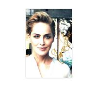FSMFBGD Sharon Stone Poster sur toile avec autographe pour décoration murale de salon, chambre à coucher 50 x 75 cm