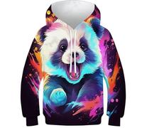 FSMHDG Hoodie Enfant Baby Panda Cartoon Animals (en Anglais) - Style 3D Captivant, Sweat À Capuche pour Enfants Confortable Et Résistant, pour Toutes Les Aventures