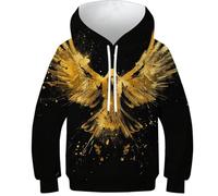 FSMHDG Hoodie Enfant @ en Impression 3D - Sweat À Capuche pour Enfants, Idéal pour Garçon/Fille, Style Branché Et Confort Assuré