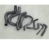 FSMOTO Lot de 9 tuyaux de radiateur en silicone pour Nissan Patrol GQ Y60 RD28T 2,8 l 1994-1997 Turbo Diesel 94 95 96 97 Noir