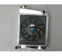 FSMOTO Radiateur en aluminium + ventilateur de 17,8 cm pour Mini Cooper S 1275 GT 1.3L 1992 1993 1994 1995 1996