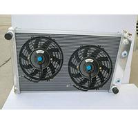 FSMOTO Radiateur en aluminium + ventilateurs pour Chevy Camaro 1970-1981/1975-1979 Nova/1968-1973/1968-1977 El Camino 1970-1987 Chev-rolet/Bui-ck Regal/K20