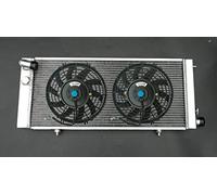 FSMOTO Radiateur en aluminium + ventilateurs pour Peugeot Geot 205 GTI 1.8D 1.6L/1.9L et 1.8L Diesel Manuel 1984-1994