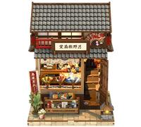Fsolis Book Nook Japan, Kit de Puzzle 3D en Bois pour Adultes, Maison de poupée, décoration d'étagère, Cadeau pour Amis et Famille (Tsukino Eogi-dou)