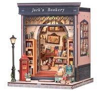 Fsolis Book Nook Kit - Maisons de poupées Miniature créative - Un Excellent Choix pour Les Amateurs de littérature et d'histoire, idée Cadeau pour Adultes/Adolescents(Jack's Bookery)