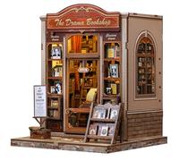 Fsolis Book Nook - Maison de poupée, décoration créative d'étagère et de Bureau, pour Adultes Amateurs de Livres et Amateurs de Miniatures (The Drama Bookshop)