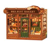 Fsolis DIY Book Nook Kit & Maison de poupée - Maison Miniature Moderne avec éclairage LED, Puzzle en de et Accessoires décoratifs, Les Cadeaux Les Plus créatifs(Mrs.Hunt Bakery)