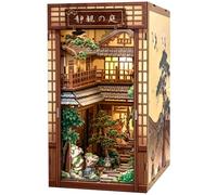 Fsolis Kit Book Nook Maison de poupée Miniature - Puzzle 3D en Bois pour Adultes - Décoration d’étagère et Cadeau pour passionnés de Bricolage (Jardin du Calme)