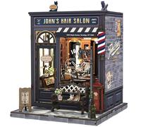 Fsolis Kit de coin de livre - Maison miniature à faire soi-même pour adultes - Mini puzzles 3D pour bibliothèque, décoration de diorama, cadeaux pour femmes, adolescentes, amateurs de puzzle (salon de