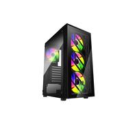 FSP CMT192 Boîtier PC Midi Tower Noir (ATX, micro ATX, Mini-ITX) - 3x 120mm avant, 1x 120mm arrière - USB 3.2 Gen 1, USB 2.0 - SPCC, Verre Trempé