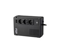 FSP ECO 800 UPS Line-Interactive 0.8kVA/480W 3 prises CA, Input 162-290V Output 110-240V, Batterie 12V 5Ah, Format Rack, Noir, Certifié CE