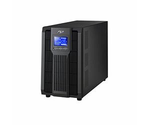 FSP Fortron Champ Tower 3K Online UPS, véritable double convertisseur Onduleur en ligne 3000 VA / 2700 W 200 à 300 VAC avec USB, RS-232 et logement intelligent pour interfaces supplémentaires Noir