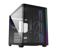 FSP M580PLUS - Boîtier PC Midi Tower Noir - ATX/micro ATX/Mini-ITX - Verre trempé & SPCC - Ventilateurs 120mm (1x arrière, 1x latéral) - USB 3.2 Gen1/Gen2