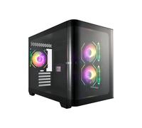 FSP S380-BA Micro Tower Noir : Boîtier PC Micro ATX/Mini-ITX, 2x120mm latéral, 1x120mm arrière, USB 3.2 Gen1/Gen2, compatible radiateurs 280/360mm, SPCC/Verre Trempé.