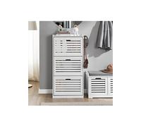 FSR108-W Meuble de Rangement à Chaussures Armoire à Chaussures Commode à Chaussures