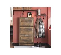 SoBuy FSR137-L-F Meuble à Chaussures Armoire à Chaussures Commode à Chaussures Meuble Marron G