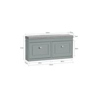 SoBuy FSR64-HG Banc de Rangement à Chaussures Armoire à Chaussures 2 Abattants Gris Foncé G