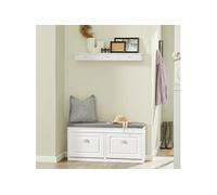 FSR64-W Banc de rangement à Chaussures Armoire à Chaussures avec Coussin