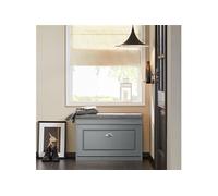 SoBuy Banc à chaussures FSR82-L-HG – Rangement à abattant avec coussin, 75x24x51 cm, Gris