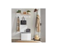 FSR98-W Banc à Chaussures Meuble à Chaussures avec Assise Coussin Rembourré et