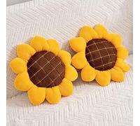 FSRONGXI 2pcs Coussin de Fleur Coussin de Tournesol Coussins décoratifs Coussin Jeter Oreiller Filles Propres Preppy décor pour Chambre Chambre canapé Chaise