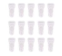 FSSTUD 100 Pièces Clips Attache Bretelle en Plastique Transparent pour Porte-Jarretelles, Gaine, Corset, Body - Taille 33 x 12 mm