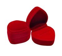 FSSTUD 4 Pièces Forme de Coeur Ecrin Bague en Velours Boîte à Bagues Boîte à Bijoux pour Mariage Fiançailles