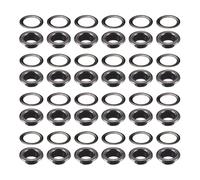 FSSTUD Lot de 100 œillets ronds en métal avec rondelles, petits œillets et œillets de rechange pour chaussures, vêtements en cuir, œillets et rondelles pour loisirs créatifs, noir