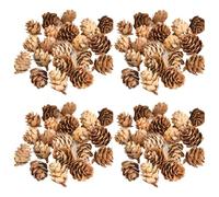 FSSTUD Lot de 150 mini pommes de pin de 1 à 2 cm pour sapin de Noël, décoration de maison, table et automne