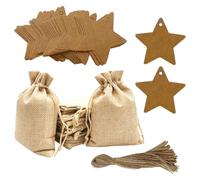 FSSTUD Lot de 25 petites pochettes cadeau en toile de jute 7 x 9 cm avec cordon de serrage en lin. Mini sacs en jute pour anniversaire, mariage, sacs de faveurs rustiques, pochettes à bijoux avec 25