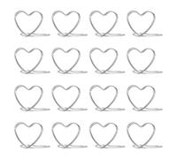 FSSTUD Lot de 30 Petits Porte-Numéros de Table en Forme de Cœur pour Mariage - Porte-Noms de Place - Mini Supports Photo - Étiquettes Alimentaires - Porte-Mémos Décoratifs pour Menu - Idéal pour la