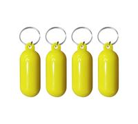 FSSTUD Lot de 4 porte-clés flottants ovales en plastique pour sports nautiques - Étanches - Pour sports de plein air - Jaune