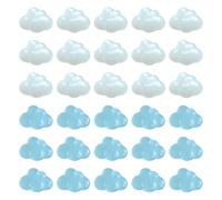 FSSTUD Lot de 40 petites breloques en forme de nuage à dos plat en résine sans trou pour décoration de coques de téléphone, breloques slime pour scrapbooking, travaux manuels - 2,6 x 1,9 cm