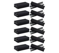 FSSTUD Lot de 5 000 agrafes standard en métal 26/6 colorées pour bureau - Agrafeuse manuelle rechargeable pour papier de documents - Noir