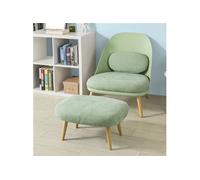 SoBuy® FST63-GR Fauteuil Relax avec Repose-Pieds Tabouret Chauffeuse Salon Chambre Fauteuil de Relaxation Confortable de Qualite